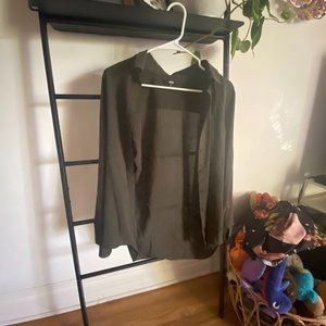 Uniqlo olive button down - M